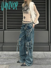 Lunivop Woman All-Match Y2K High Street Kpop Aesthetics New Trend Streetwear Multiple Pockets
